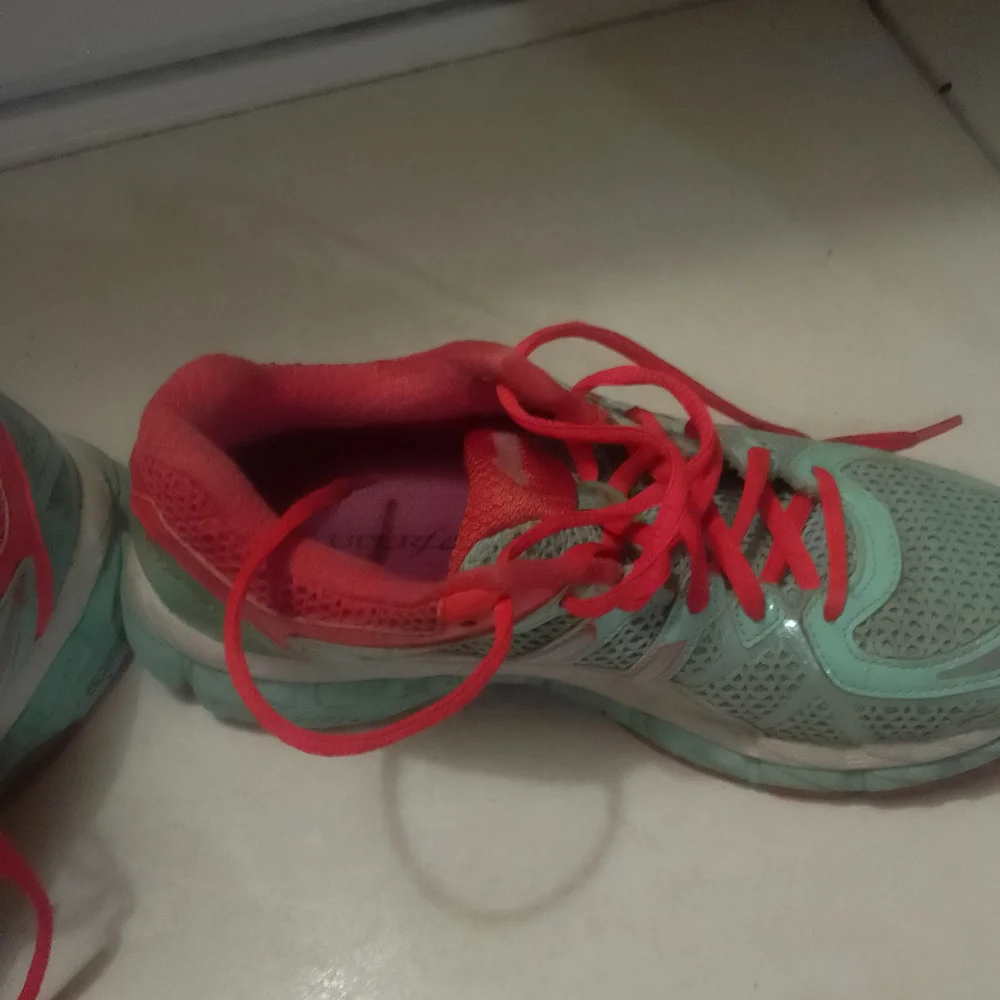 ASICS Women's‎ Athletic Shoes - Teal and Pink